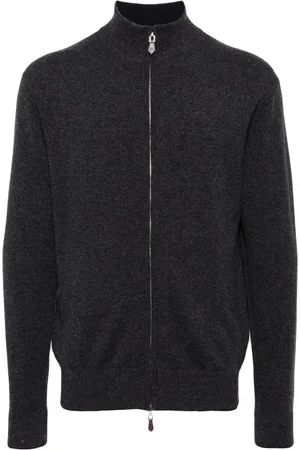 N.PEAL Knightsbridge zip-front cashmere jumper