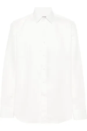 CANALI Classic-collar twill shirt