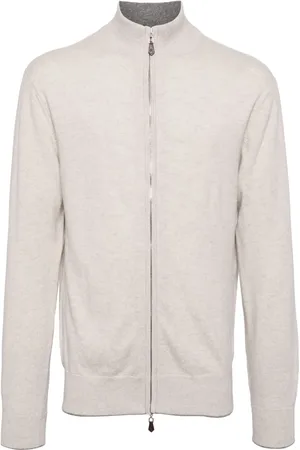 N.PEAL Knightsbridge zip-up cardigan