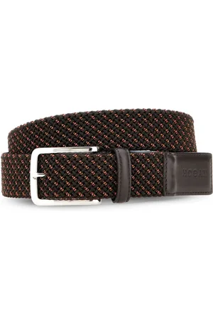 Hogan Leather-trim interwoven belt