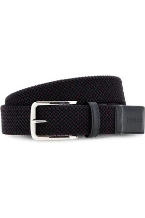 Hogan Leather-trim interwoven belt