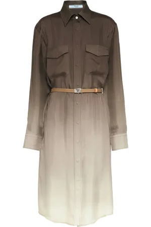 Prada Gradient silk shirtdress