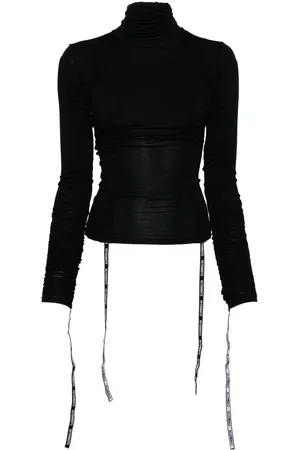 Vetements Logo-strap roll-neck top