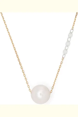 Mizuki 14kt yellow Sea Of Beauty pearl and diamond necklace