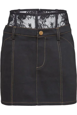FLEUR DU MAL Lace-waistband mini skirt