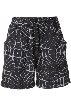 PACE Abstract-print drawstring shorts