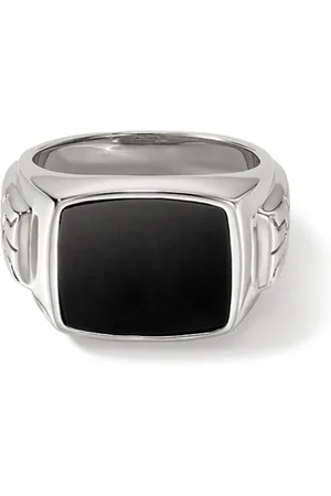 John Hardy Sterling black onyx signet ring