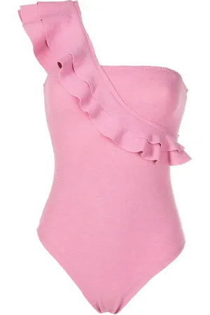CLUBE BOSSA Siola ruffled one-shoulder swimsuit