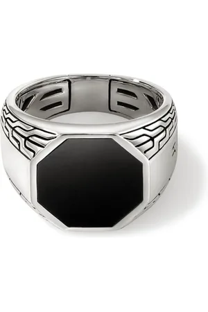 John Hardy Sterling black onyx signet ring