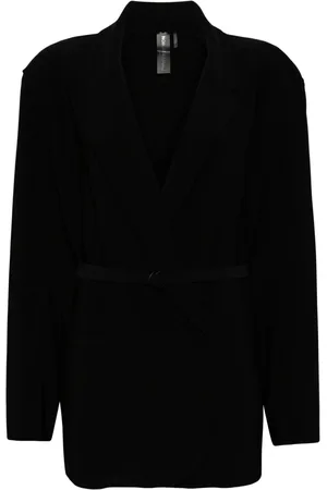 Norma Kamali Belted double-breasted blazer
