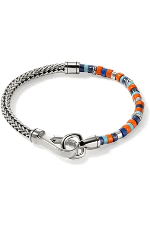 John Hardy Sterling lapis lazuli and turquoise heishi bracelet