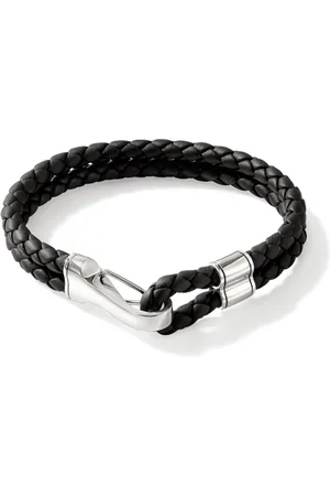 John Hardy Sterling silver and leather bracelet