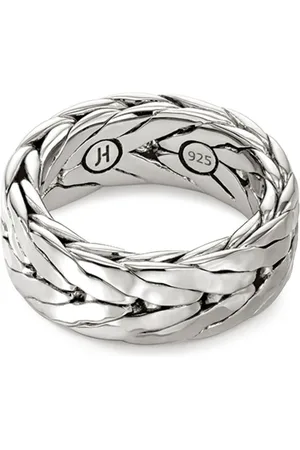 John Hardy Sterling hammered ring