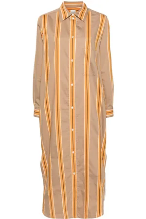 Totême Jacquard-striped shirtdress