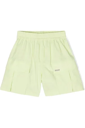 MONNALISA Logo-plaque elasticated-waistband shorts