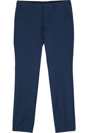 HUGO BOSS Pressed-crease tapered trousers