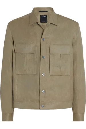 Ermenegildo Zegna Oasi long-sleeve linen overshirt