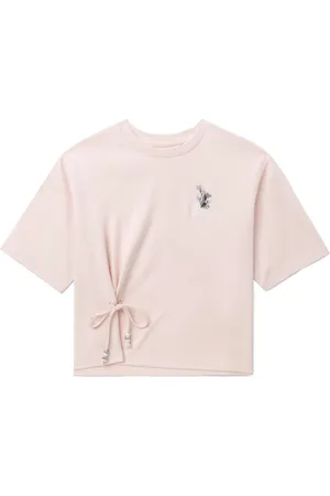Musium Div. Lace-up cotton T-shirt