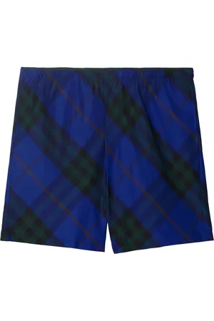 Burberry Checkered twill swim shorts