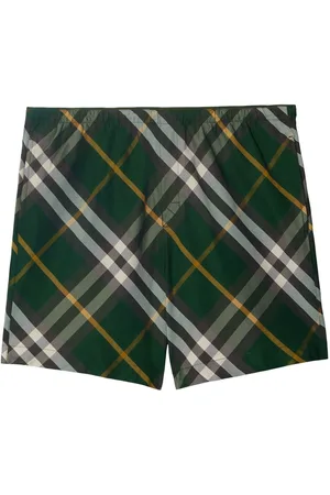 Burberry Checkered twill swim shorts