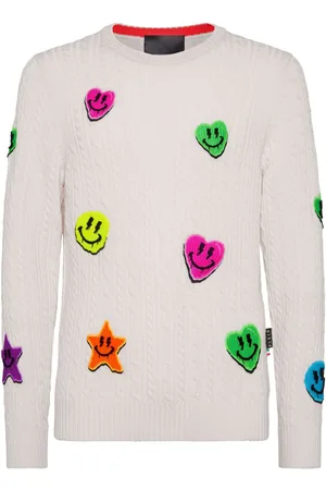 Philipp Plein Appliqu?? cable-knit jumper