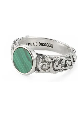 EMANUELE BICOCCHI Arabesque malachite ring