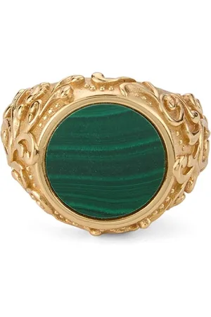EMANUELE BICOCCHI Arabesque engraved sovereign ring