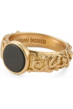 EMANUELE BICOCCHI Arabesque engraved chevalier ring