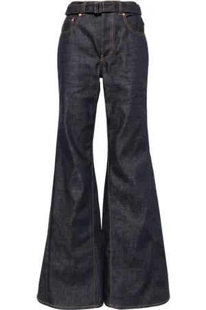 SACAI Mid-rise flared jeans