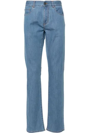 CANALI Mid-rise slim-fit jeans