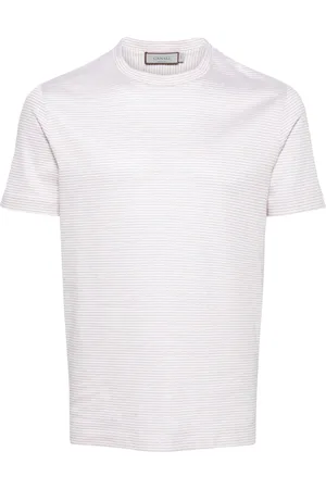 CANALI Striped crew-neck T-shirt