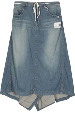 Maison Mihara Yasuhiro Draped denim skirt