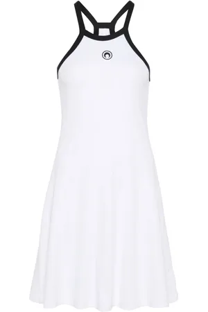 Marine Serre Crescent Moon-embroidered mini dress