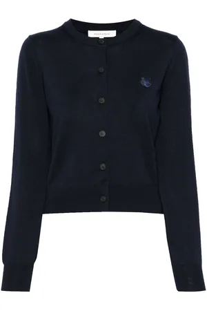 Maison Kitsuné Logo-appliqu?? wool cardigan