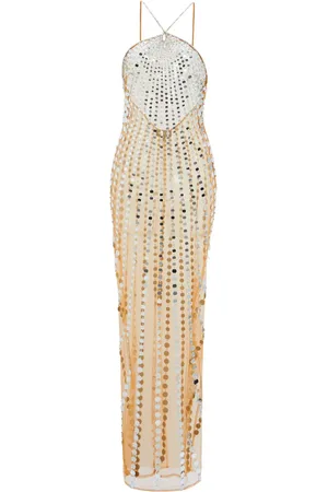 Retrofete Maris sheer sequin-embellished long dress