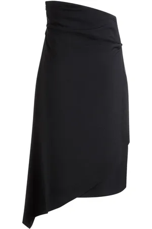 Bally Wrap asymmetric midi skirt