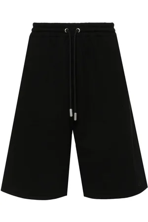 OFF-WHITE Logo-embroidered cotton shorts
