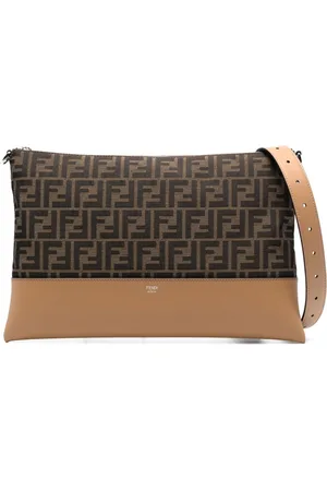 Fendi FF-jacquard clutch bag