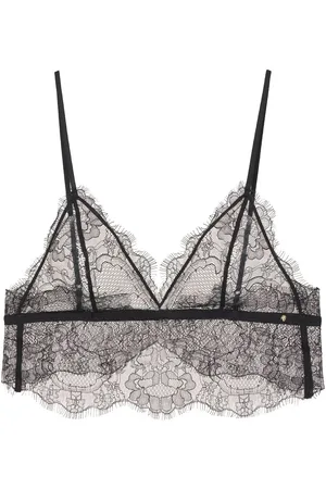 ANINE BING Lace scallop-hem bralette