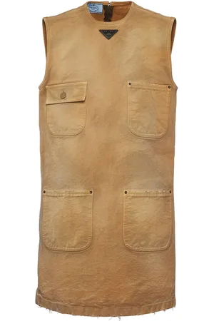 Prada Logo-triangle canvas minidress