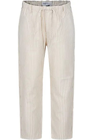 Emporio Armani Drawstring-waist striped trousers