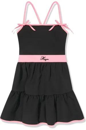 Msgm Contrasting-trim cotton dress
