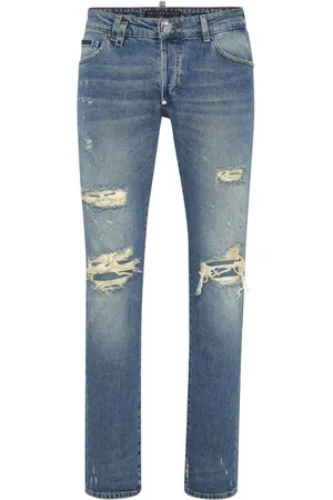 Philipp Plein Ripped-detail skinny jeans