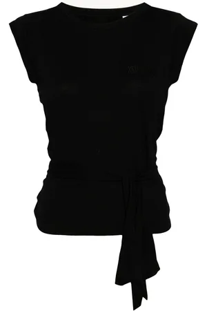 Vetements Strap-detail cap-sleeves T-shirt