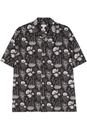 Sunspel Floral-print cotton shirt