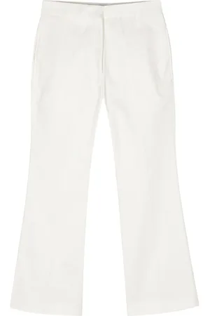 Jil Sander Mid-rise flared gabardine trousers
