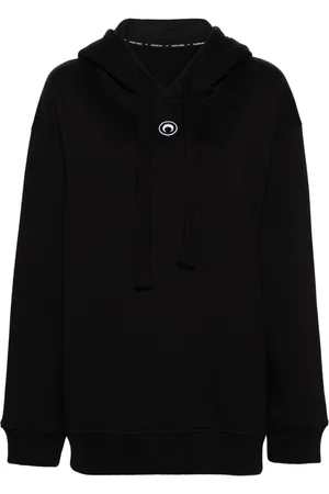 Marine Serre Moon-embroidered organic cotton hoodie