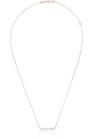 Suzanne Kalan 18kt rose Classic diamond bar necklace