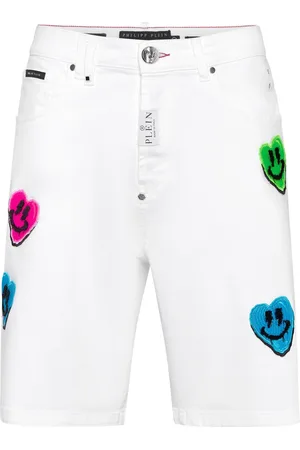 Philipp Plein Smile Graffiti-print straight-leg shorts