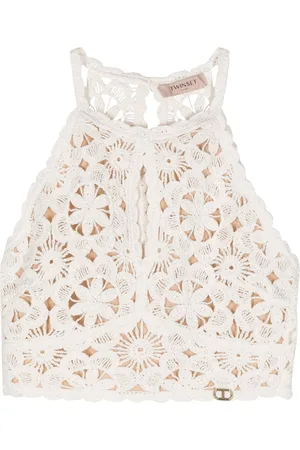 Twin-Set Cropped crochet top